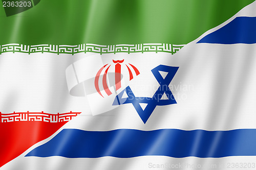 Image of Iran and Israel flag