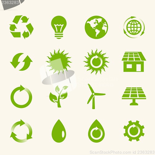 Image of Eco Icon Set.