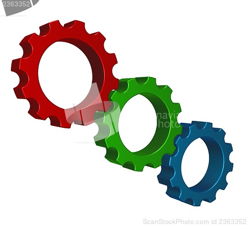 Image of rgb gear wheels