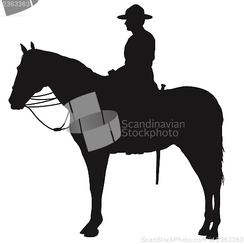 Image of Canadian Mountie Silhouette