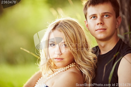 Image of Young couple in nature