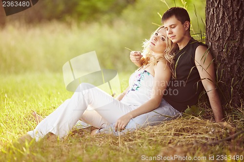 Image of Young couple in nature