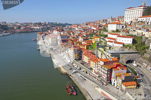 Image of Portugal. Porto city. View of Douro river embankment 