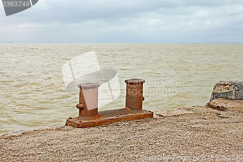 Image of Mooring rusty bitts