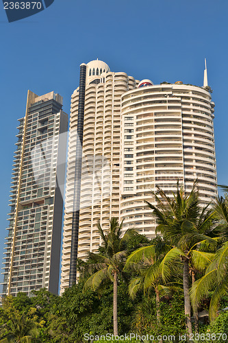 Image of Skyscrapers in the palms