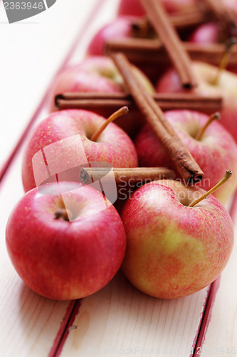Image of apples with cinnamon