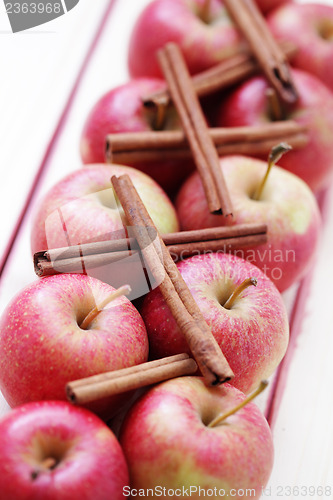 Image of apples with cinnamon