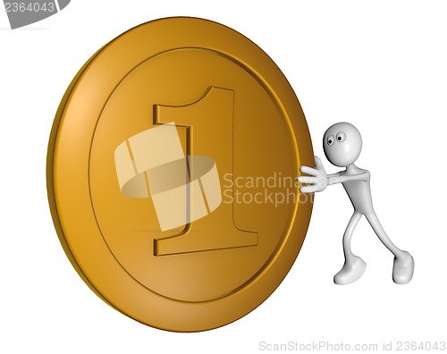 Image of guy pushes coin