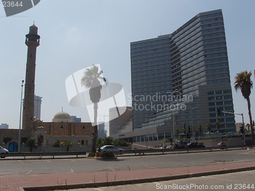 Image of Old time and present time in the Tel Aviv , Israel