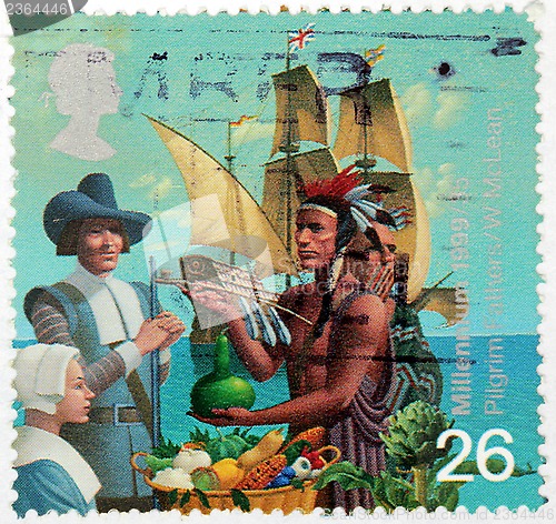 Image of Pilgrim Fathers Stamp