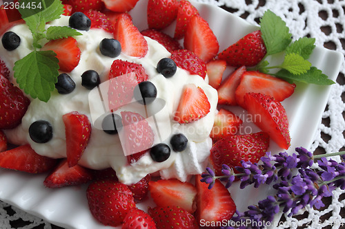 Image of Dessert with strawberries