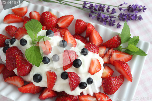 Image of Dessert with strawberries