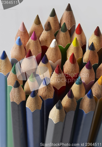 Image of colored pencil tips