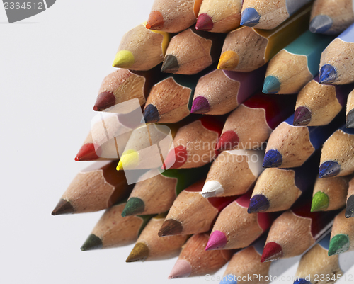 Image of colored pencil tips