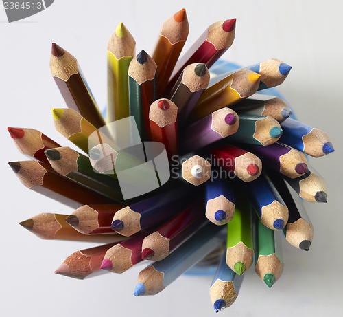 Image of colored pencil tips