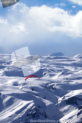 Image of Speed flying in winter mountains