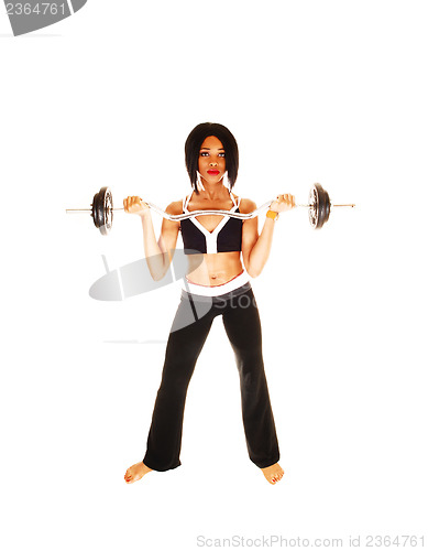 Image of Girl with weights.