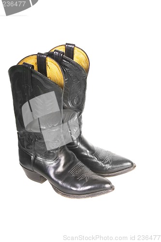 Image of Black cowboy boots
