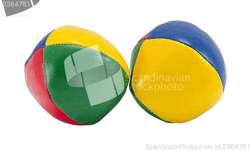 Image of colorful juggle balls isolated on white background 