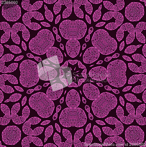 Image of Abstract pink pattern on black