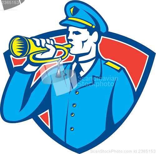 Image of Soldier Blowing Bugle Crest