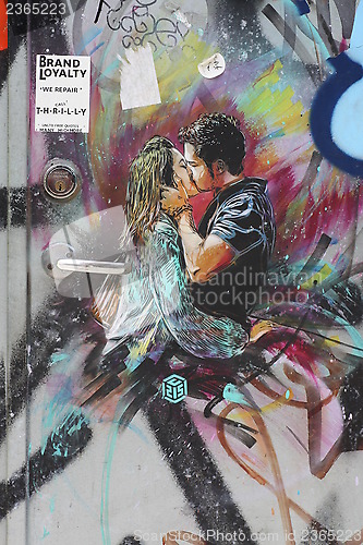 Image of Couple in rainbow