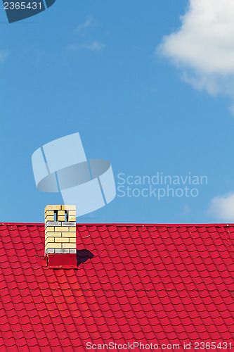 Image of Red roof with chimney