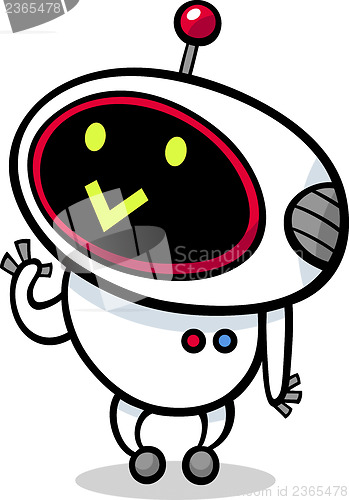 Image of cartoon kawaii robot illustration