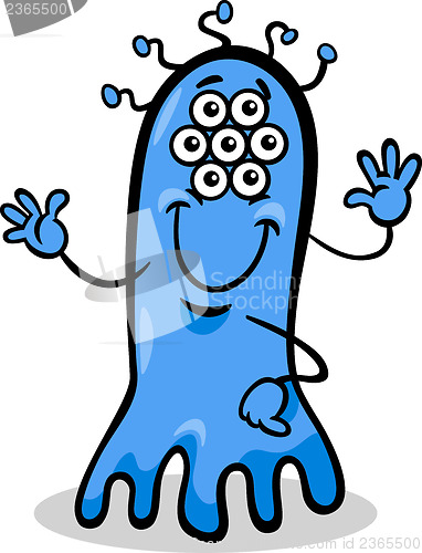 Image of strange alien cartoon illustration