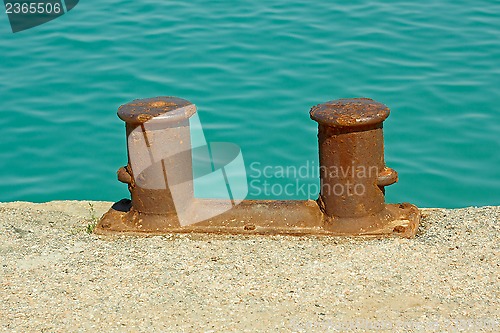 Image of Berth rusty bitts 