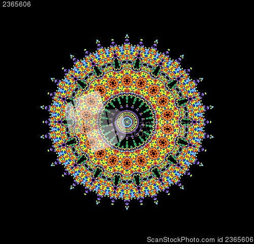 Image of Abstract radial color shape