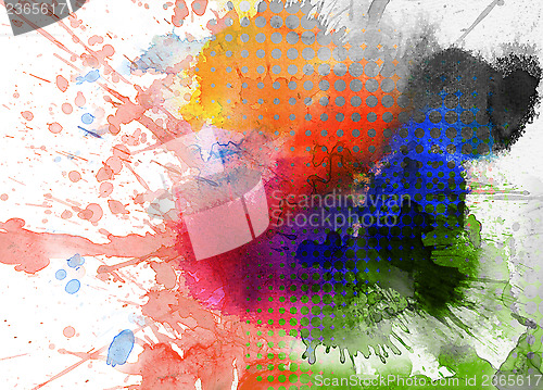 Image of colorful blots and splashes
