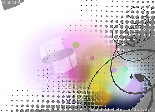 Image of abstract swirls and circles pattern background