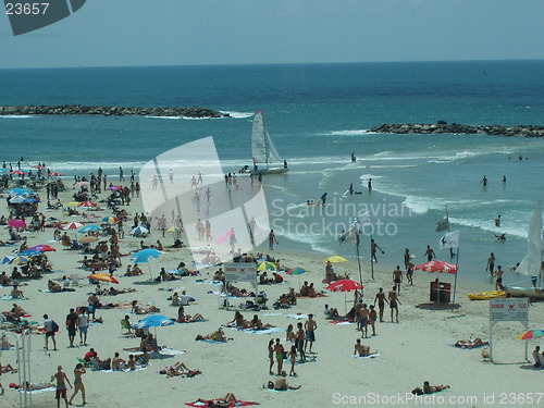 Image of Beach, the mediterranean sea, Tel Aviv, Israel