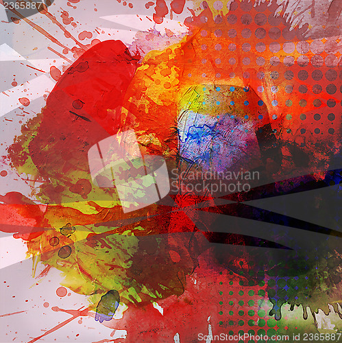 Image of colorful blots and splashes