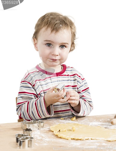 Image of happy young child isolated in white background