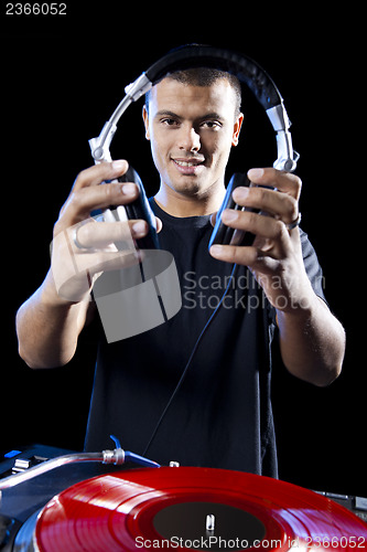 Image of DJ playing music