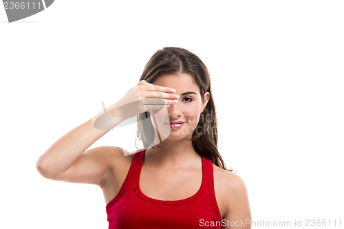 Image of Covering one eye