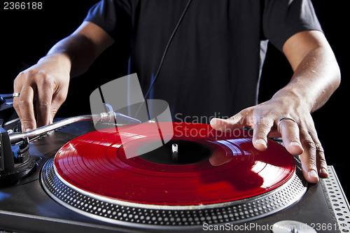 Image of DJ playing music