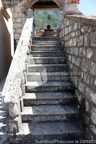 Image of Fragment of Our Lady of the Rock church in Perast, Montenegro