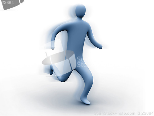 Image of 3d person running