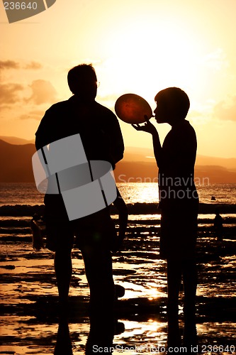 Image of Family at Sunset