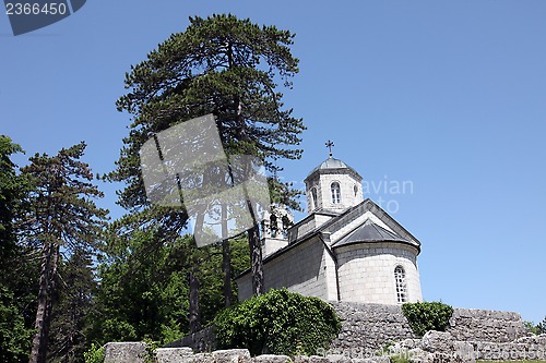 Image of Orthodox court church in Cetinje, Montenegro