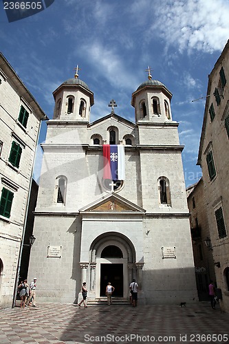 Image of St. Nicholas church in Kotor old town. Montenegro