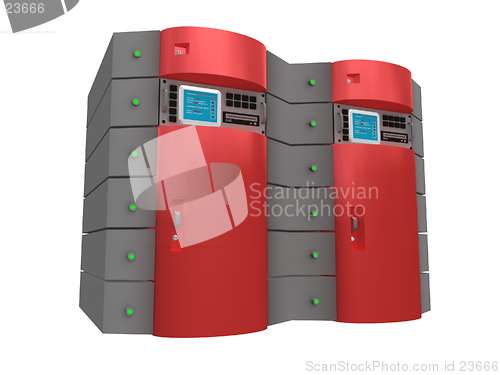 Image of Red 3d server.
