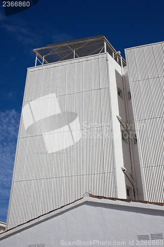 Image of white buildings