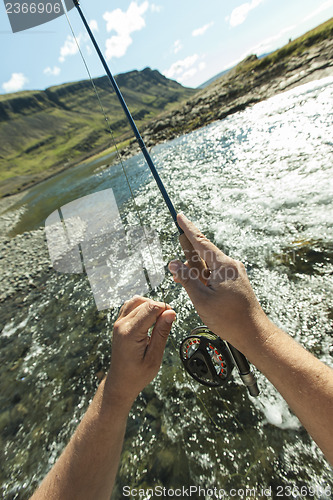 Image of Flyfisherman close-up