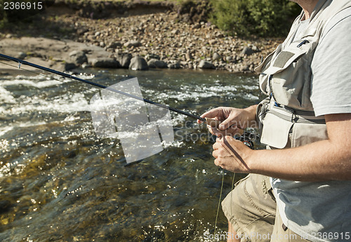 Image of Flyfisherman close-up