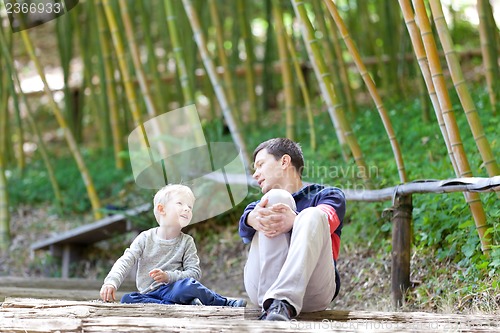 Image of family at the garden