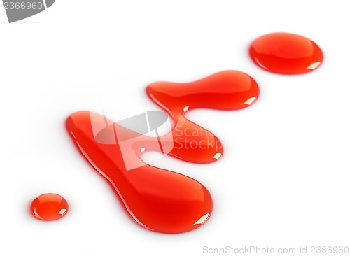 Image of red strawberry syrup